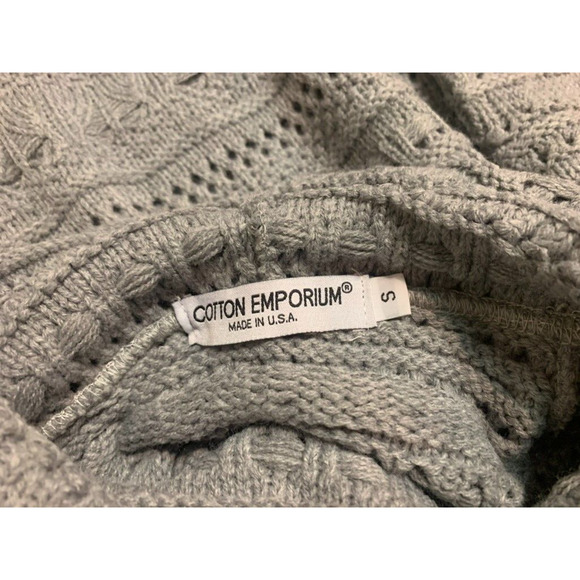 Nordstroms Cotton Emporium Sweater Womens Size Small Grey Knit Tunic Turtleneck - Picture 7 of 10
